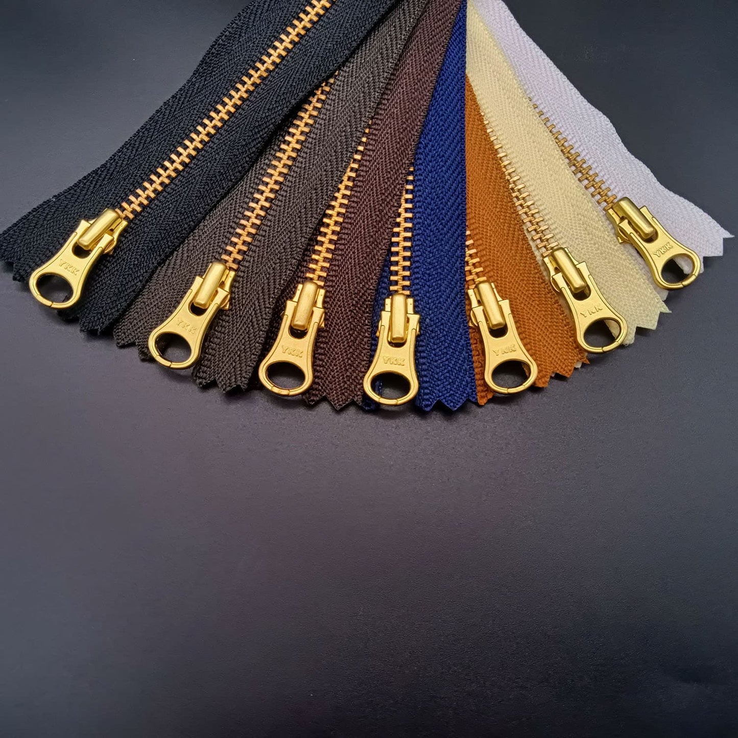 YKK NO 3# Brass Zip Zipper Closed End Metal Heavyweight Jacket Puller 20cm DIY