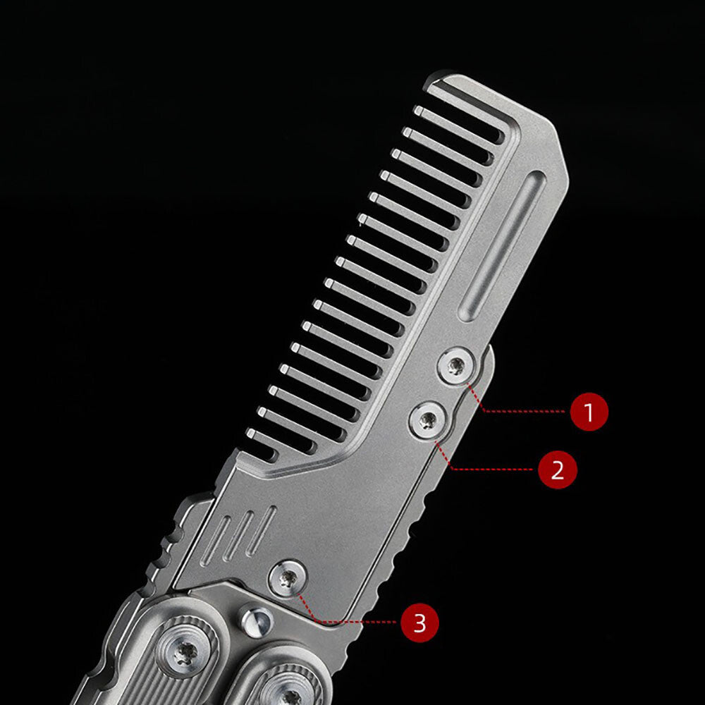 Titanium Practice Balisong Butterfly Trainer Folding Knife bottle opener EDC Outdoor Toy