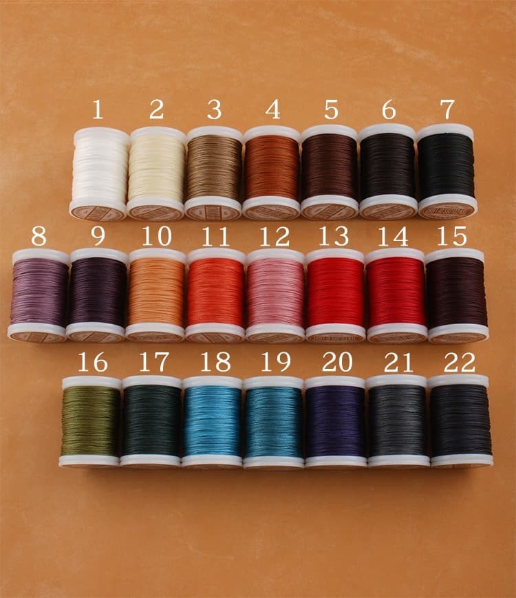 Hand Sewing Polyester Waxed Thread 0.6mm 135m No Fray No Fuzz for Leather DIY