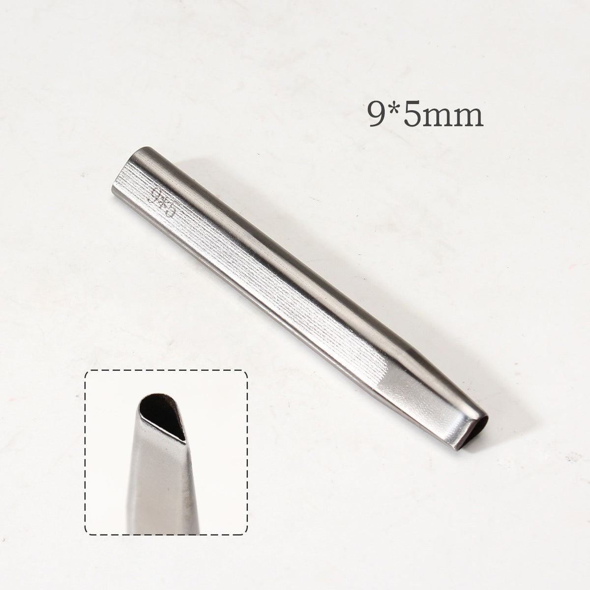 Leather Craft Belt Hole Punch Oval Flat Straight Teardrop Single DIY 440C Tool