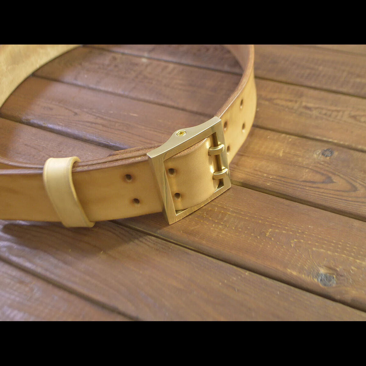 Handmade Custom made Full Grain Cowhide Leather Heavy Duty 50mm Belt Double Pin