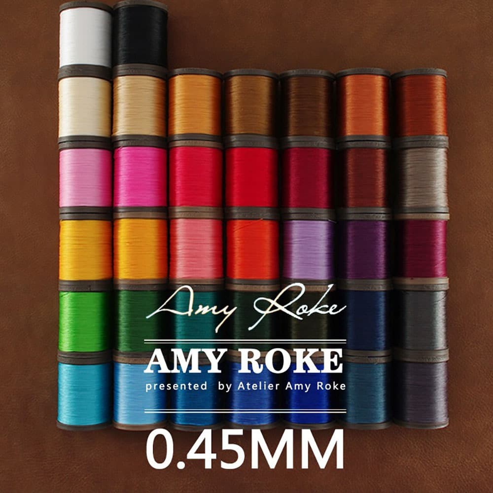 Professional High Quality Amy Roke Waxed Polyester Thread 045mm for Leather Hand Stitching DIY Craft Accessory