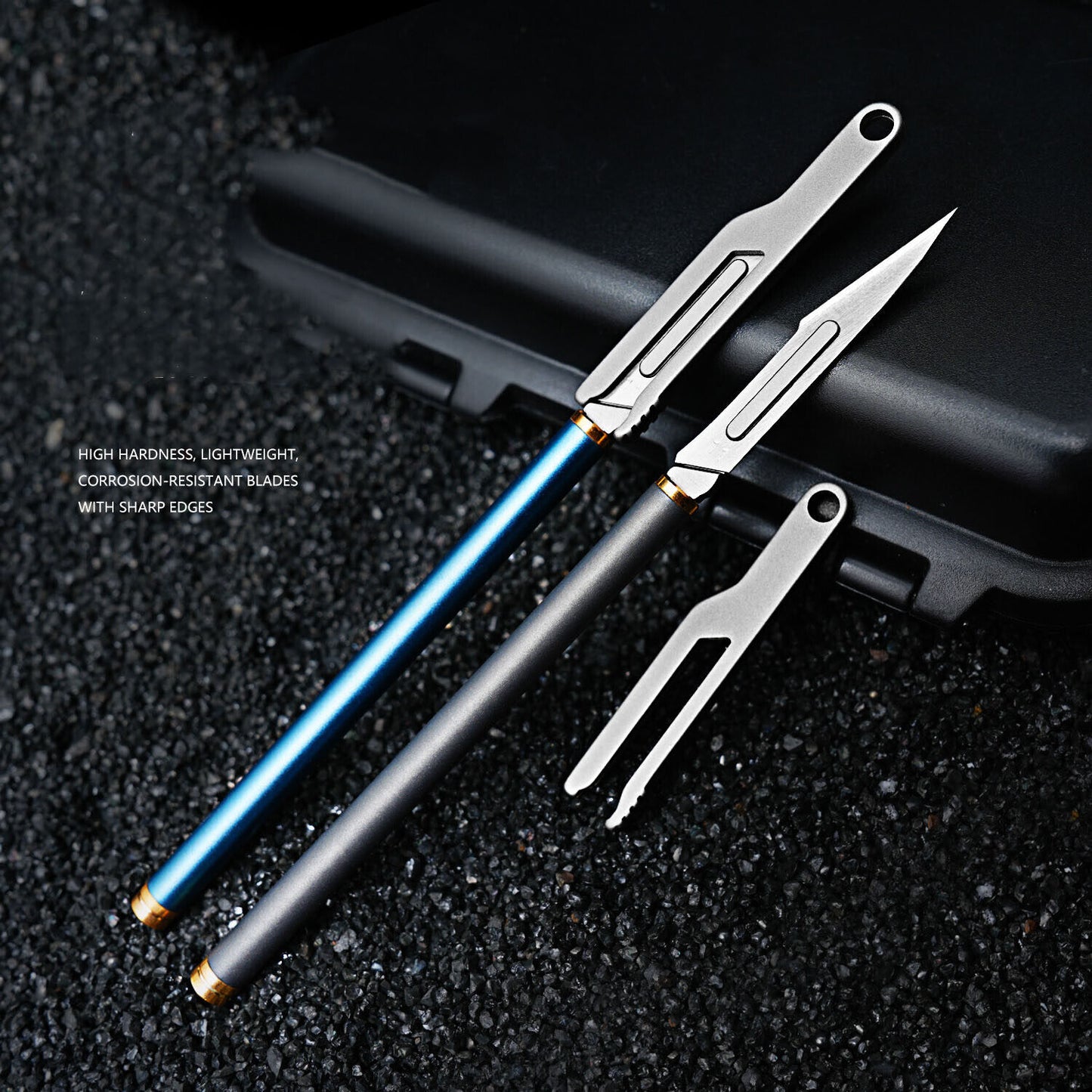 Mini Titan Legierung Utility Messer Schlüsselanhänger Tragbare EDC Klinge Austauschbare Cutter