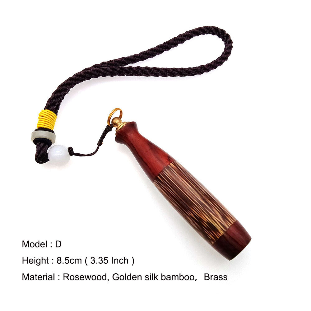 Wooden Craft Mini Bottle With Spoons Keychain Necklace Vials for Storing Herbs