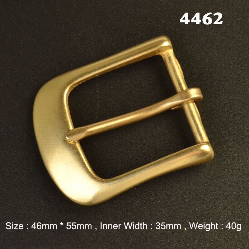 Solid Brass Pin Buckle for Leather Craft Making Belt Replacement 35mm Width