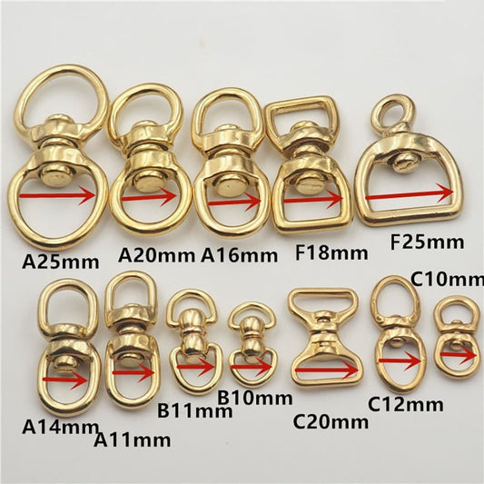 Solid Brass Swivel Figure 8 Ring Pet Leash Connector Bag Strap Hardware Link DIY