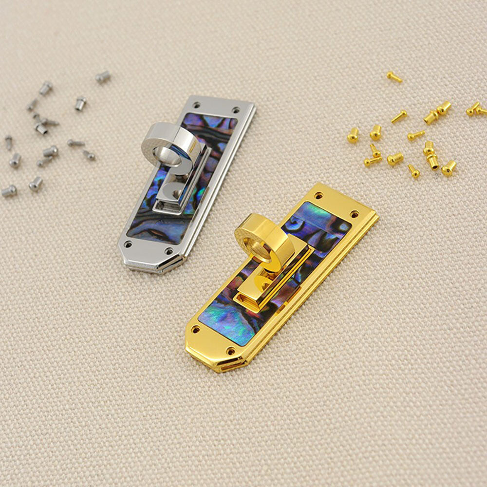 Stainless Steel Mother of Pearl Twist Lock Clasp for DIY Luxury Leather craft