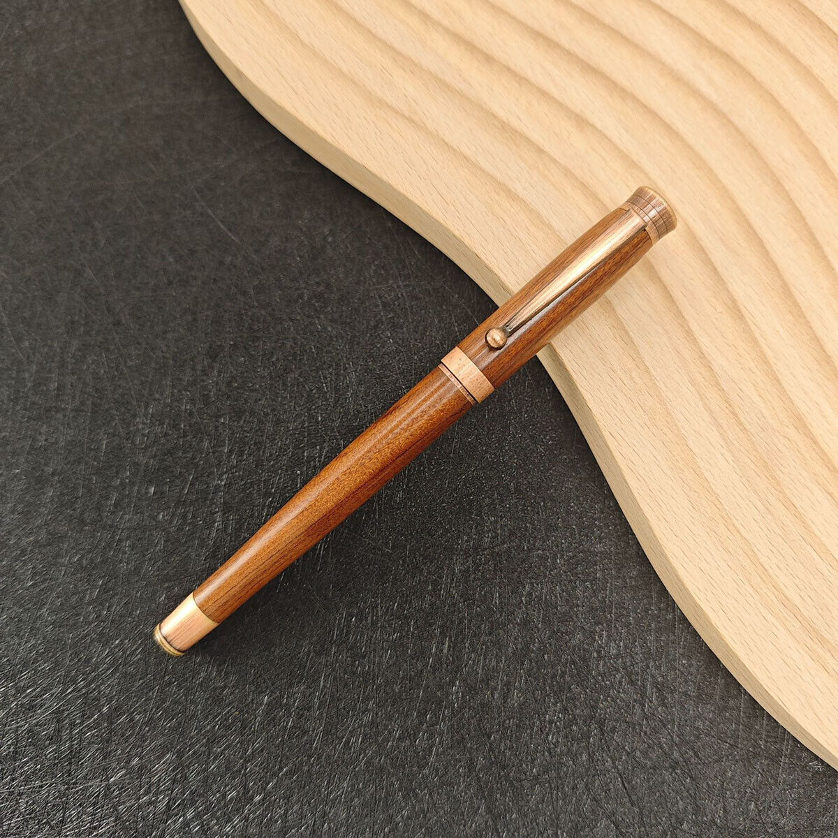 Vintage Wooden Fountain Signing Pen Ink Cartridge Logo Customizable Business Signing pen