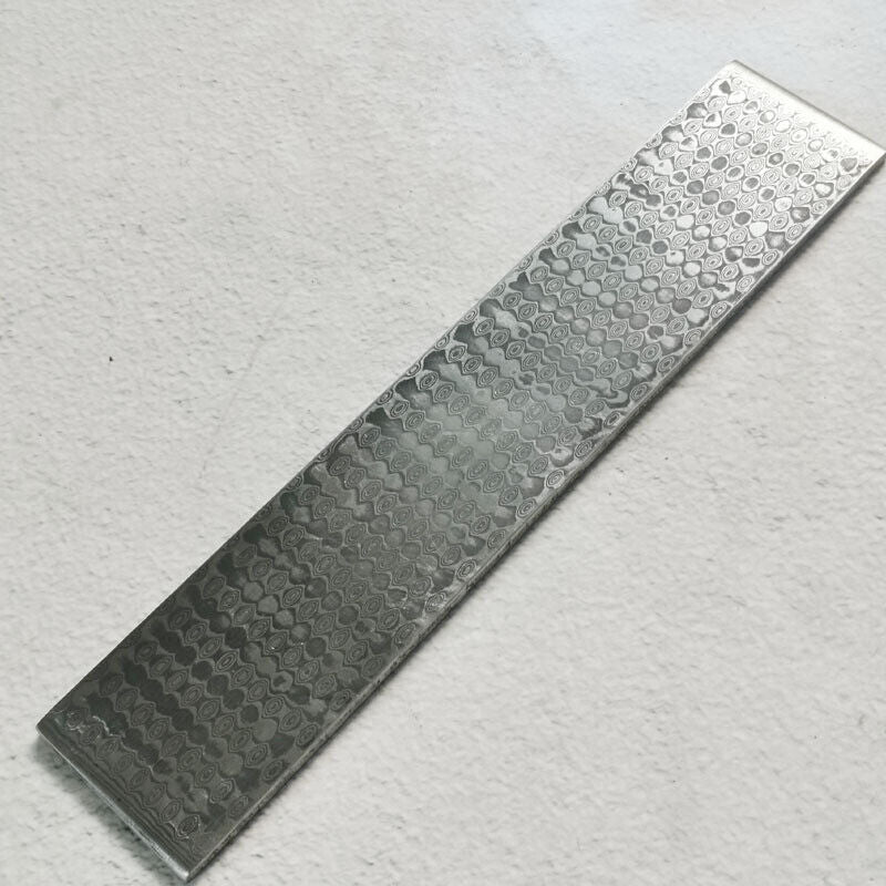 Nuevo diseño de barra de acero de Damasco en blanco para hacer cuchillas de cuchillo, material de bricolaje