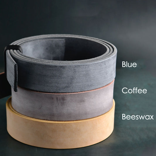 Luxury Italy Bridle Cowhide Waxed Leather Craft Making Belt Blank DIY 4mm Thick
