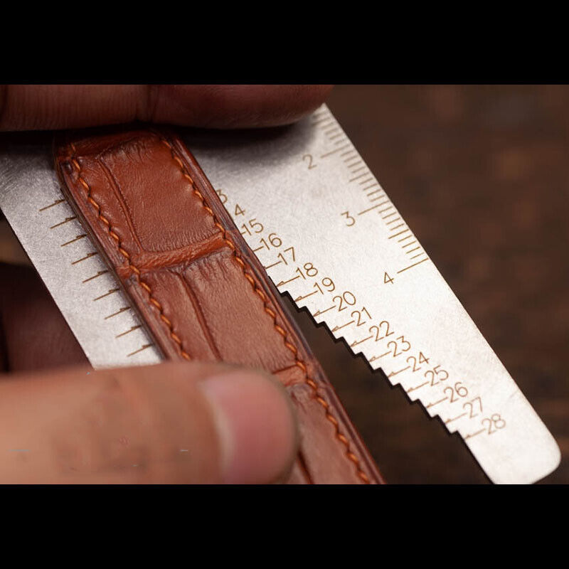 Leather Craft Watchband Strap Tail Arc Fillet Gauge Punch Spacing Ruller Tools
