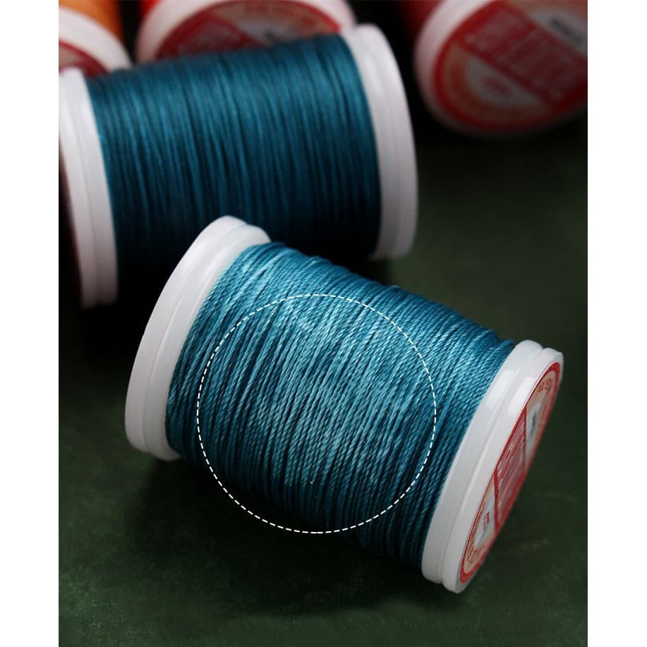 Hand Sewing Polyester Waxed Thread 0.5mm 135m No Fray No Fuzz for Leather DIY
