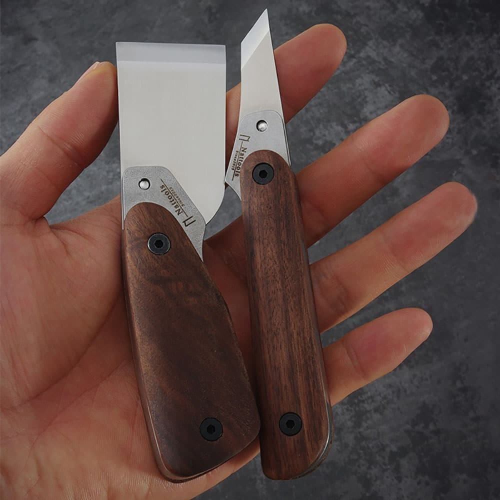 Leather Craft Cutting Knife Black Walnut Handle Tool with Removable Blade