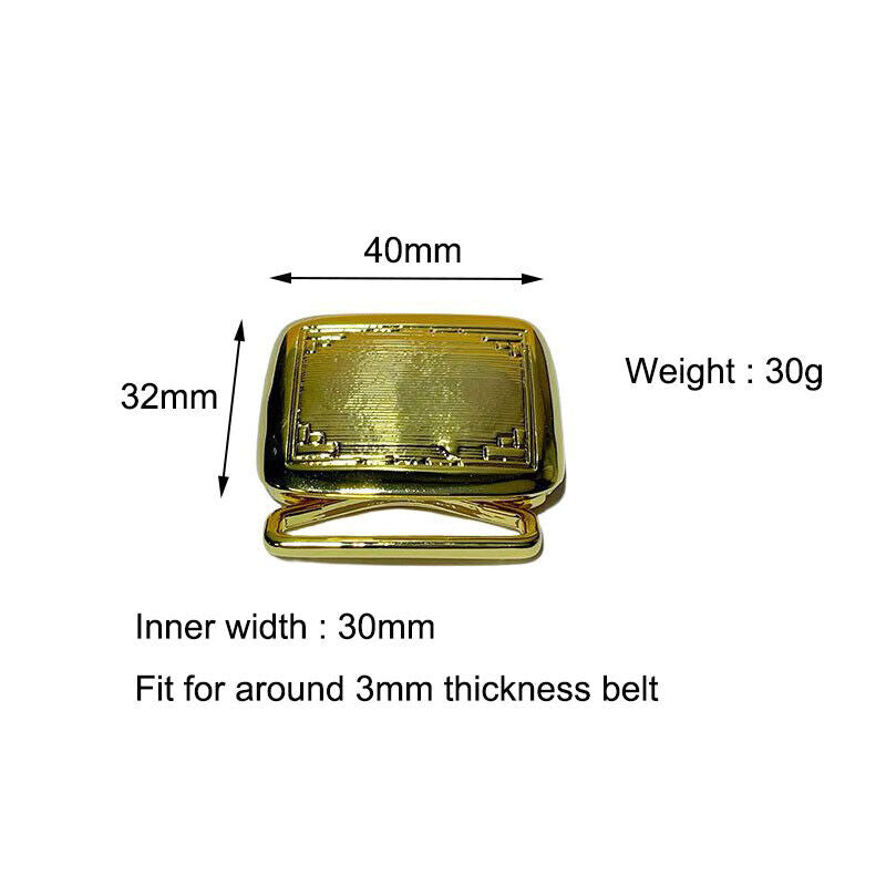 Classic Brass Retro Hinge Belt Buckle Gentleman Creative Belt Accessory Diy