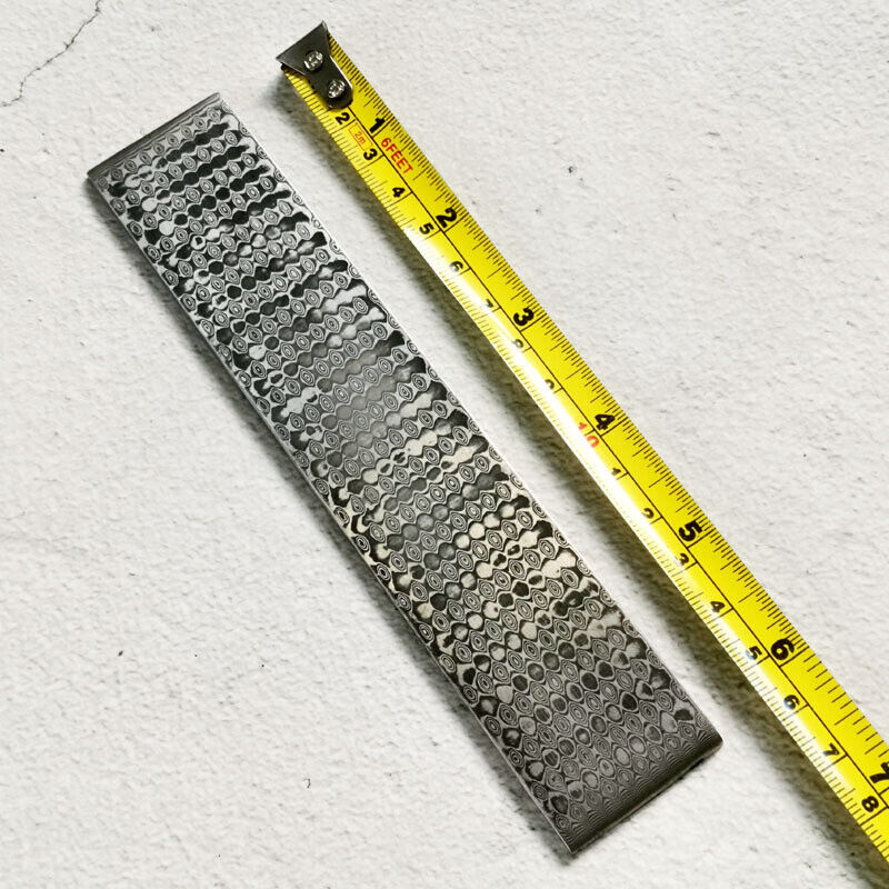 Nuevo diseño de barra de acero de Damasco en blanco para hacer cuchillas de cuchillo, material de bricolaje