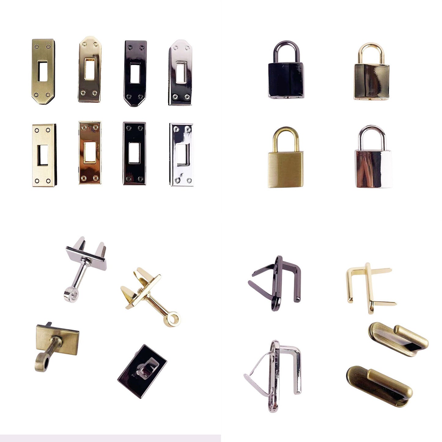 Metal Clasp Lock Suitcase Kelly Bag DIY Hasp Buckle Leather Craft Accessories