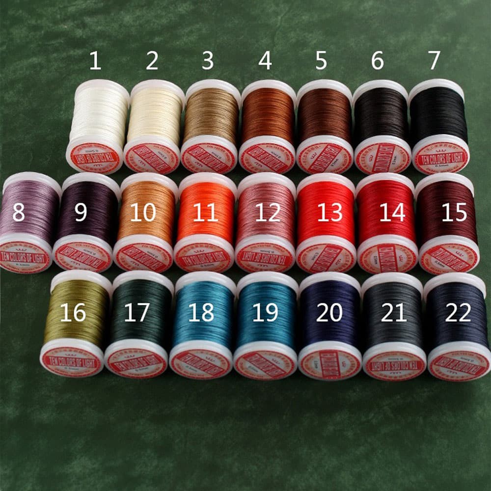 Hand Sewing Polyester Waxed Thread 0.5mm 135m No Fray No Fuzz for Leather DIY