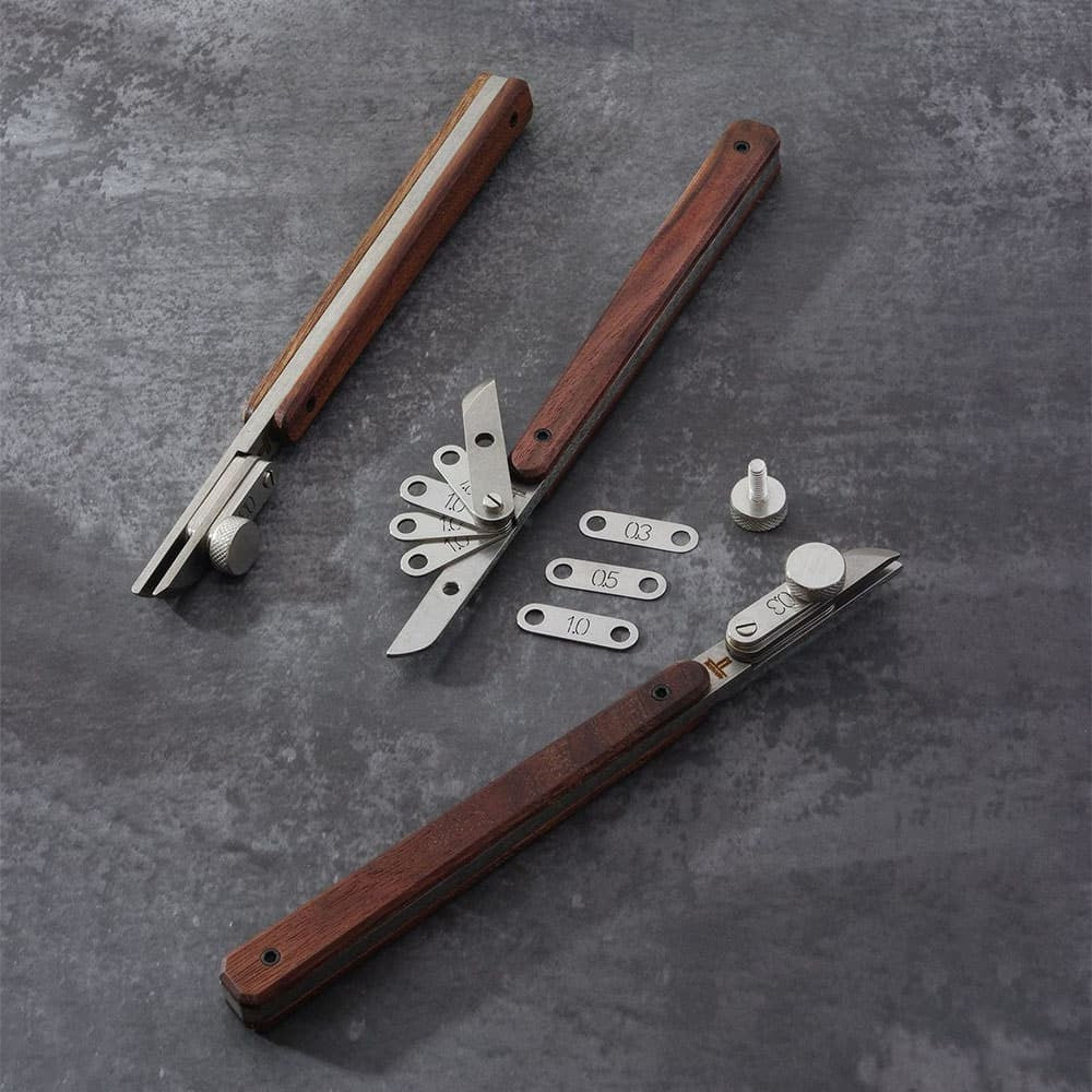 Adjustable Spacing 3mm-58mm Edge Creaser Guide Tool For Leather Craft DIY Work