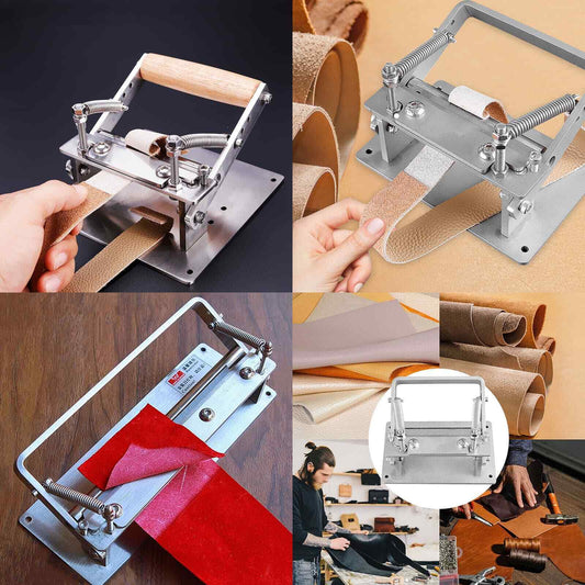 Stainless Steel Leather Craft Thinning Machine Manual Paring Machine Cutting Peeler DIY Tools A