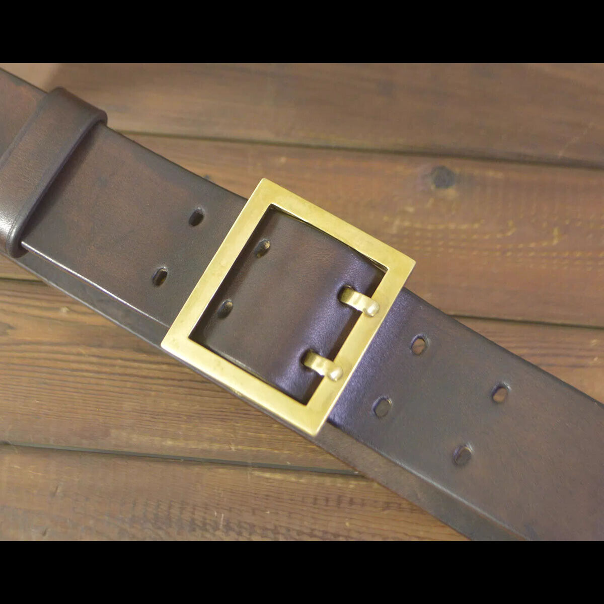 Handmade Custom made Full Grain Cowhide Leather Heavy Duty 50mm Belt Double Pin