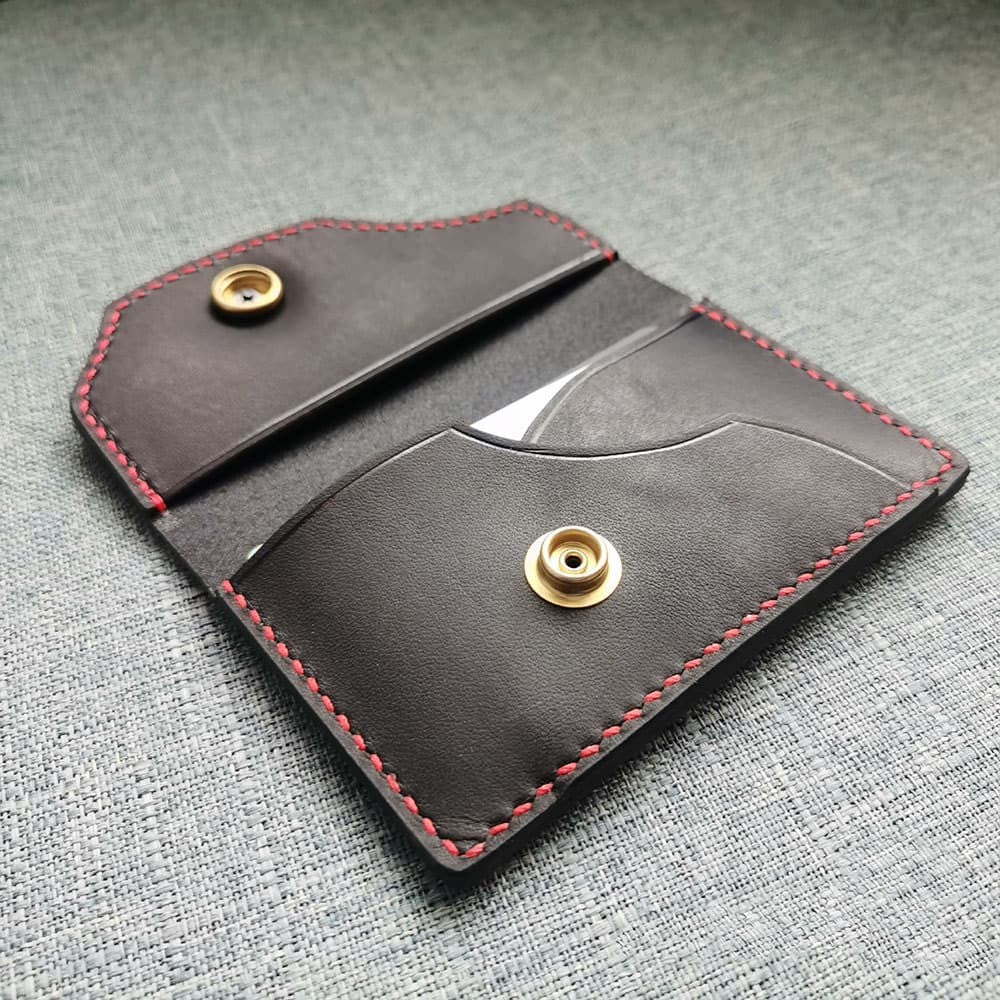Handmade Ameikaji Style Original Design Minimalist Genuine Leather Card Holder