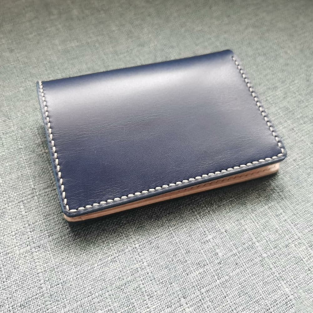 Handmade Vegetable Tanned Leather Long Wallet Genuine Cowhide Card Case Custom