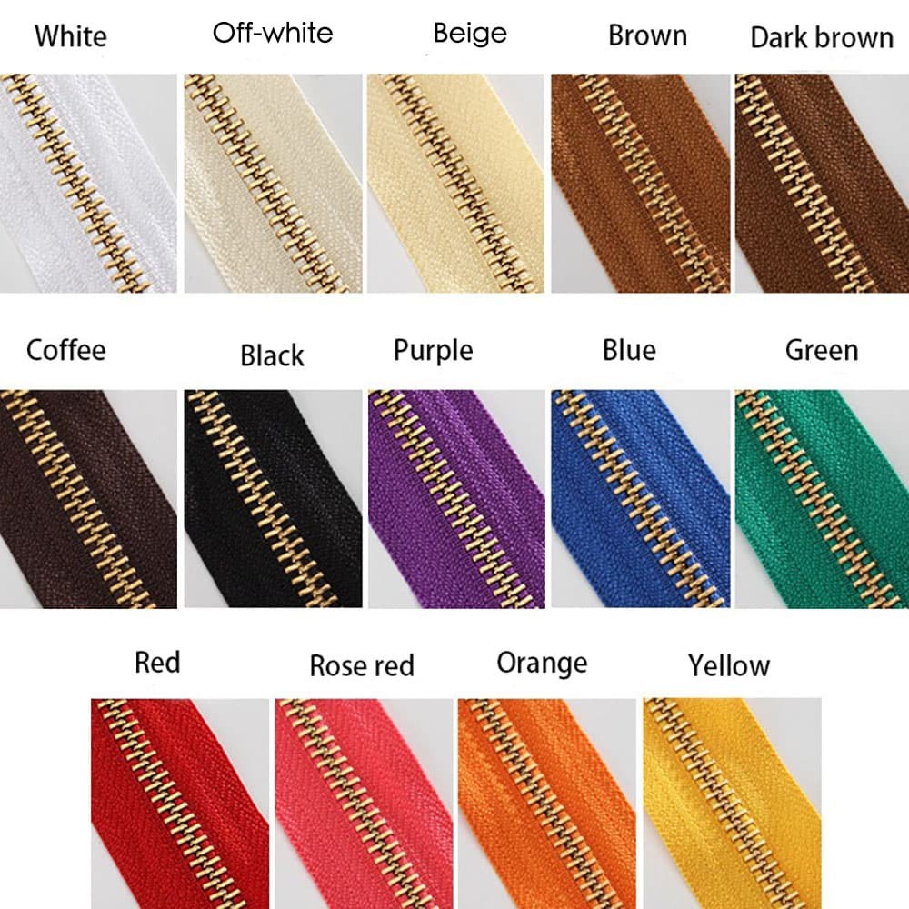 YKK No3 Zipper Tape Brass Teeth One Way Zipper Bag Handbag Hand DIY Accessories
