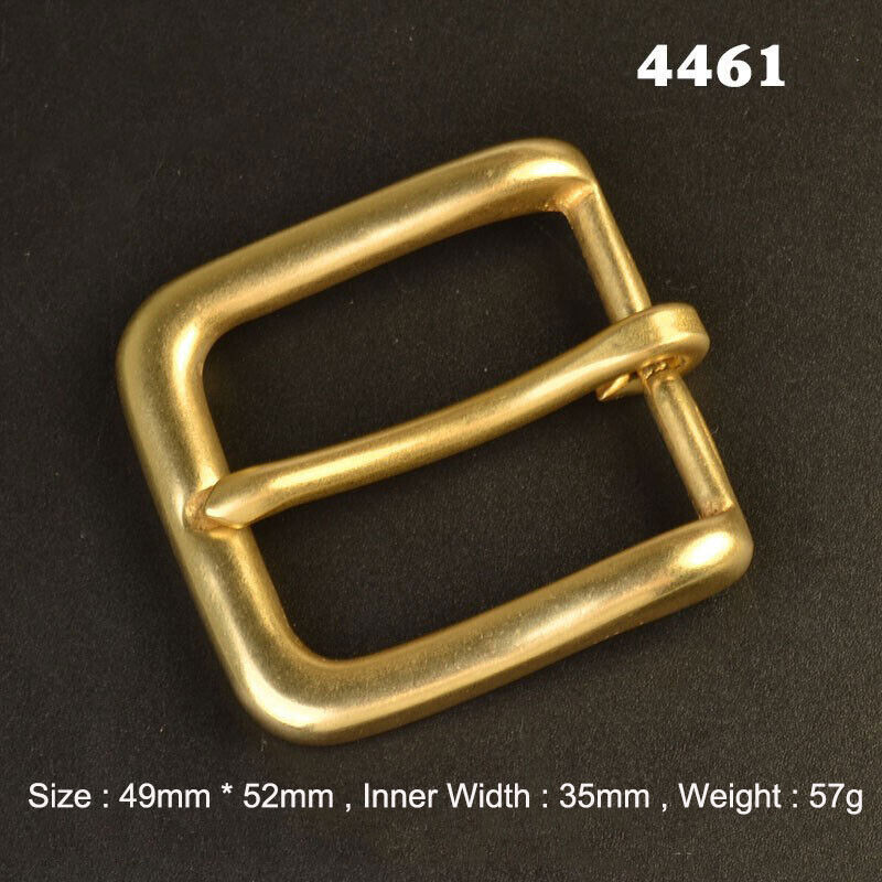 Solid Brass Pin Buckle for Leather Craft Making Belt Replacement 35mm Width