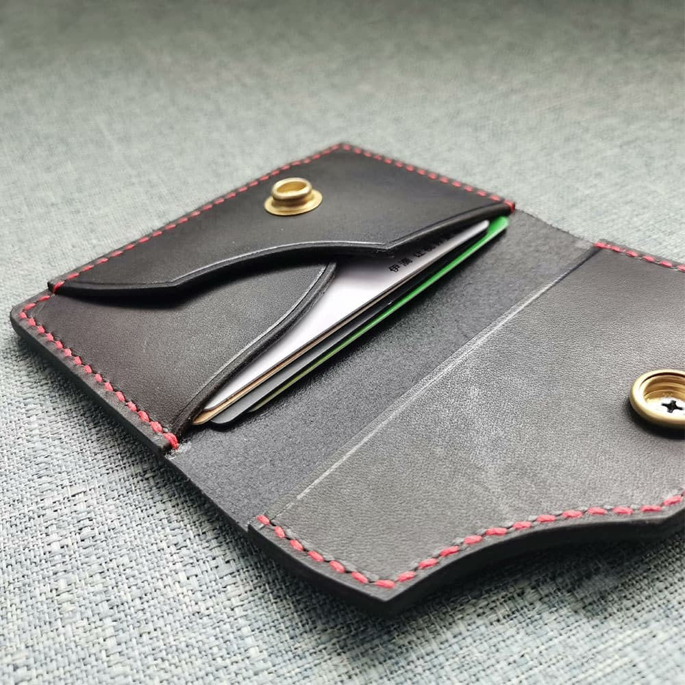 Handmade Ameikaji Style Original Design Minimalist Genuine Leather Card Holder