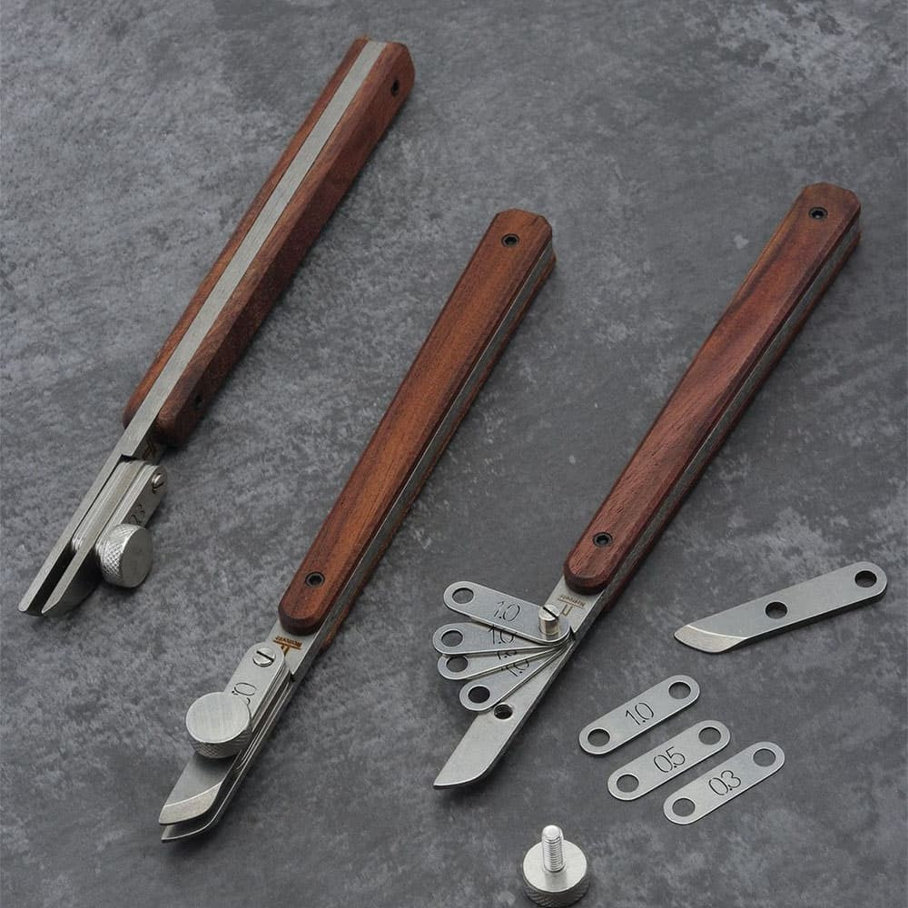 Adjustable Spacing 3mm-58mm Edge Creaser Guide Tool For Leather Craft DIY Work
