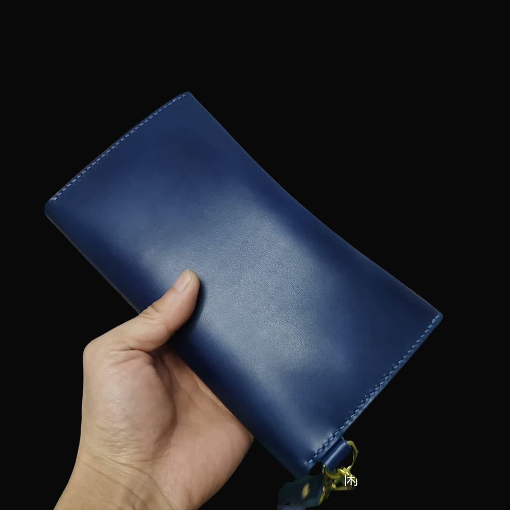 Handmade Leather Clutch Cosmetic Bag Vegetable Tanned Leather Phone Pouch
