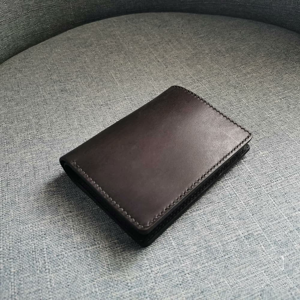Handmade Vegetable Tanned Leather Long Wallet Genuine Cowhide Card Case Custom