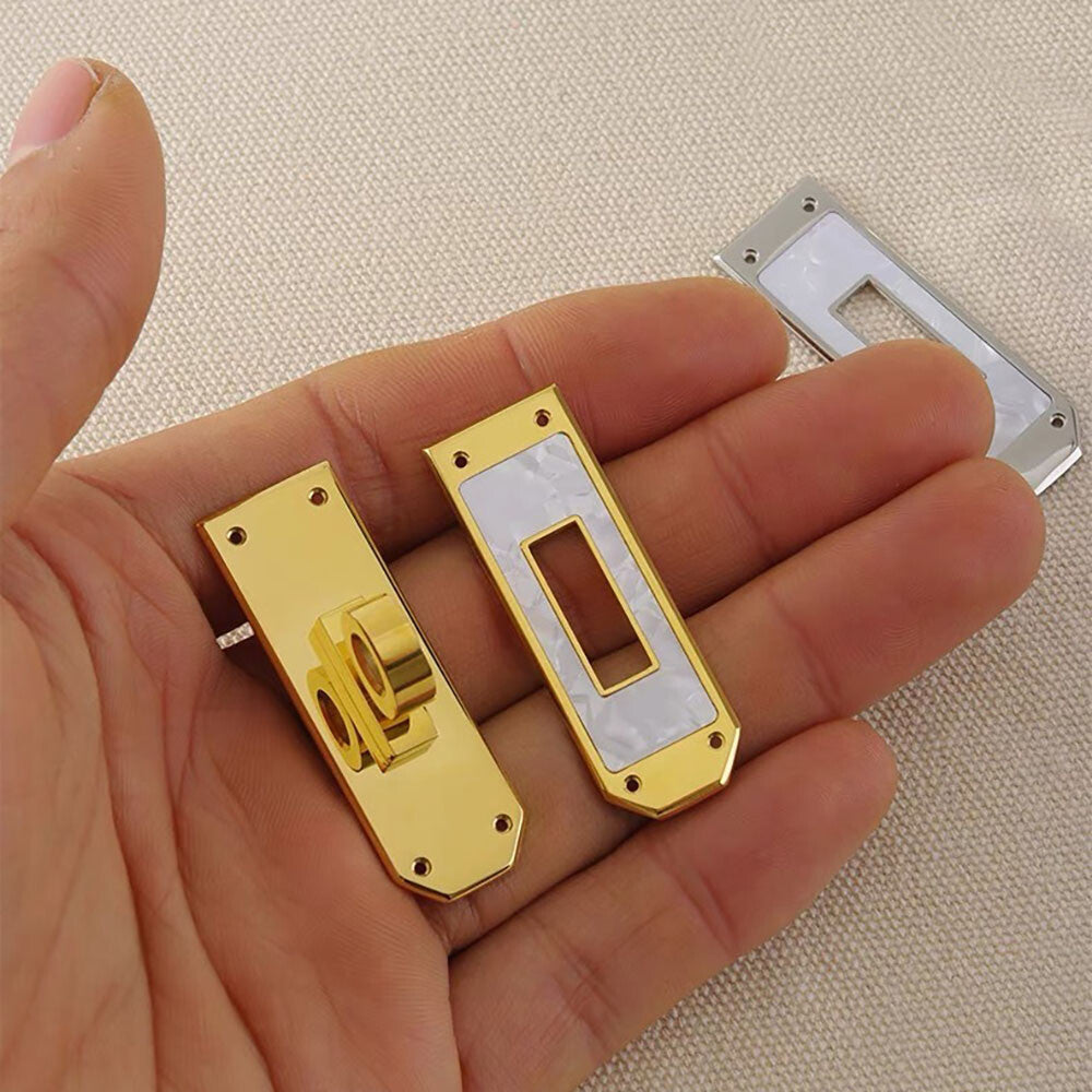Stainless Steel Mother of Pearl Twist Lock Clasp for DIY Luxury Leather craft