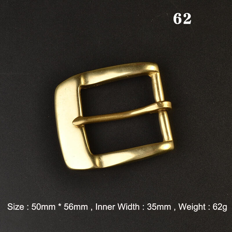 Solid Brass Pin Buckle for Leather Craft Making Belt Replacement 35mm Width