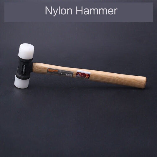 Nylon Head Hammer wooden handle for leather craft workshop DIY TOOL 32MM/35MM