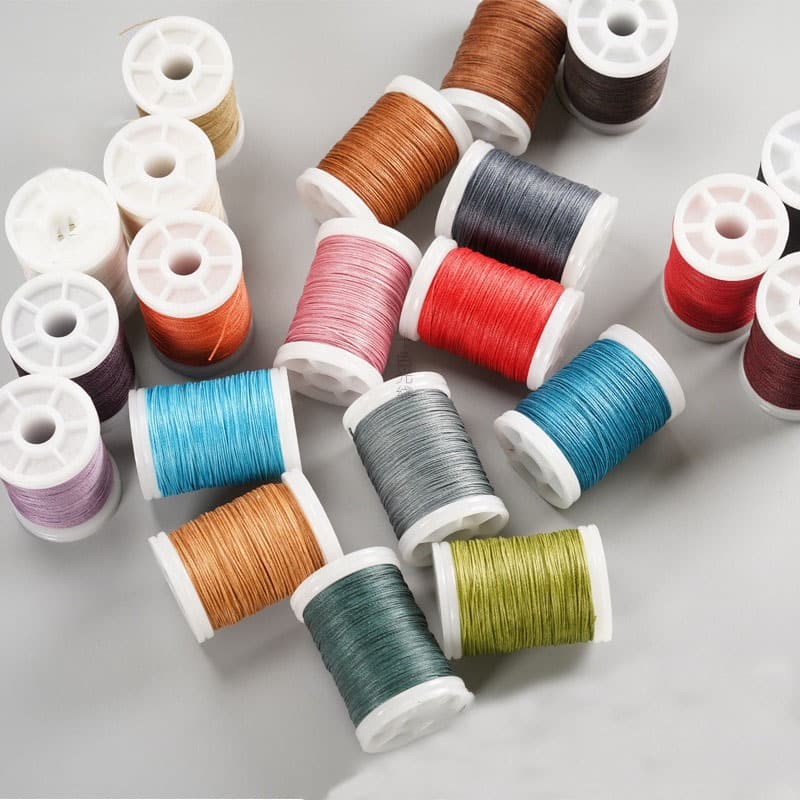 Hand Sewing Polyester Waxed Thread 0.5mm 135m No Fray No Fuzz for Leather DIY