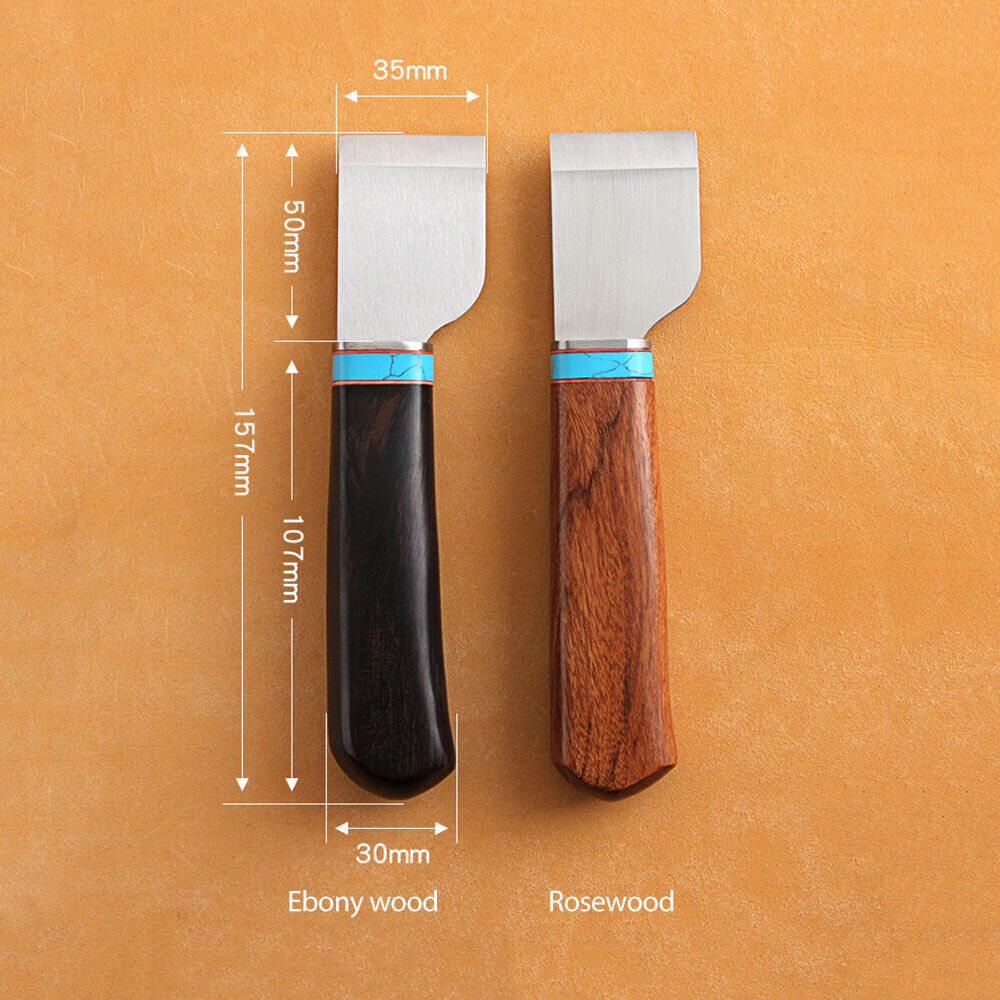 LeatherCraft Ebenholz Holz Palisander Griff Cutter Kiving Klinge Messer Schneidwerkzeug