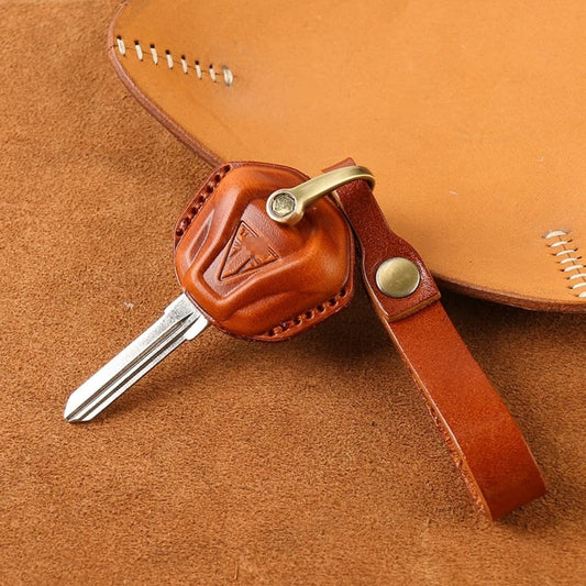 Genuine Leather Motorcycle Key Case for Triumph T100 T120 T900 Bobber