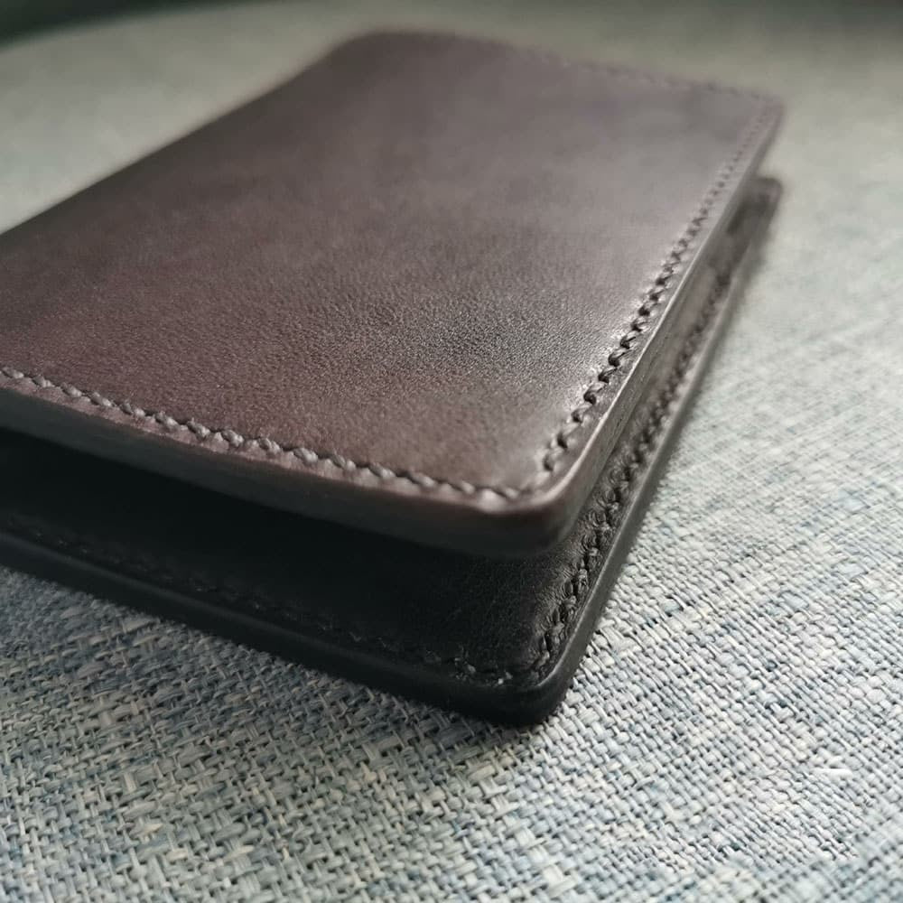 Handmade Vegetable Tanned Leather Long Wallet Genuine Cowhide Card Case Custom