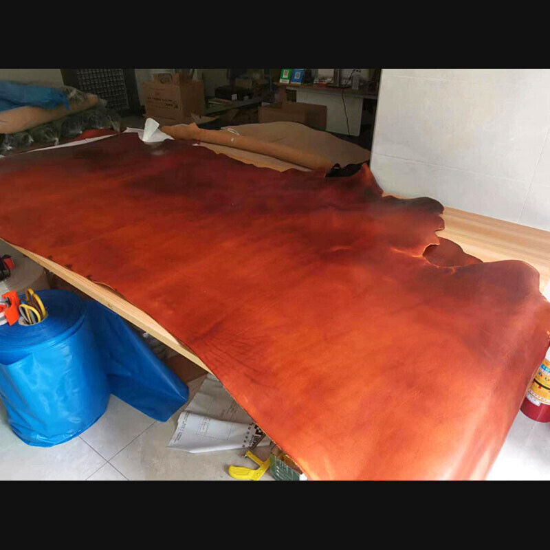 Oil Wax Veg Tanned Full Grain Leather 3.5-4.0mm for Handmade Bags Straps Belts Making Supply