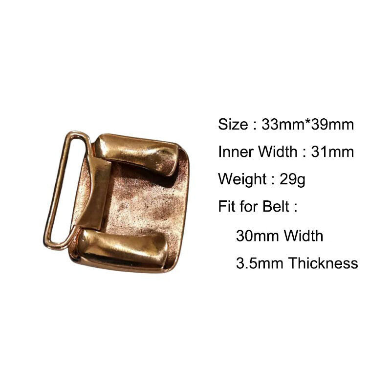 Classic Copper Vintage Hinge Belt Buckle Gentleman Creative Belt Make Accessory