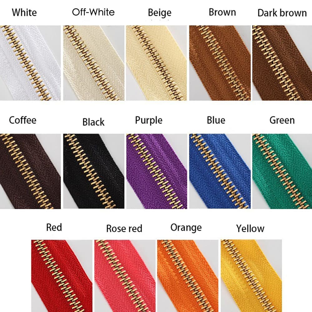 YKK No5 Zipper Tape Brass Teeth One Way Zipper Bag Handbag Hand DIY Accessories