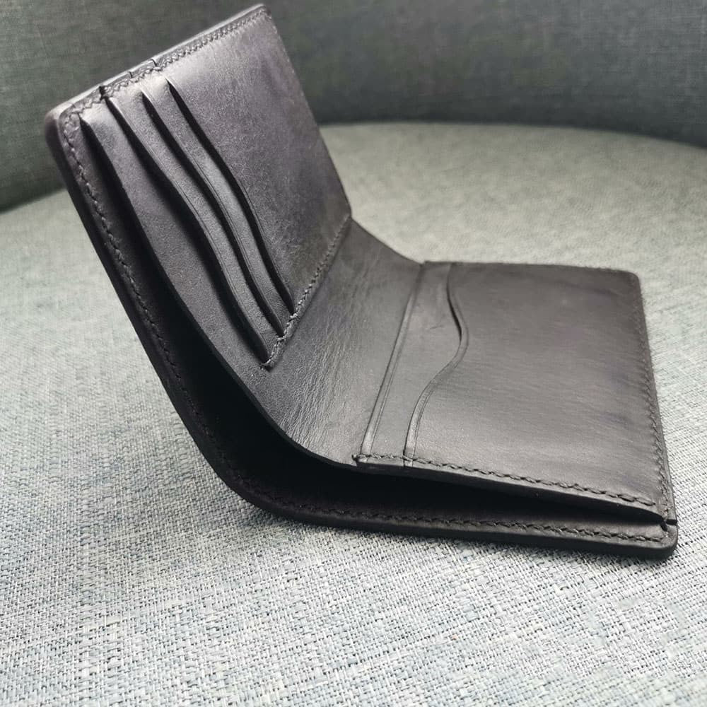 Handmade Vegetable Tanned Leather Long Wallet Genuine Cowhide Card Case Custom