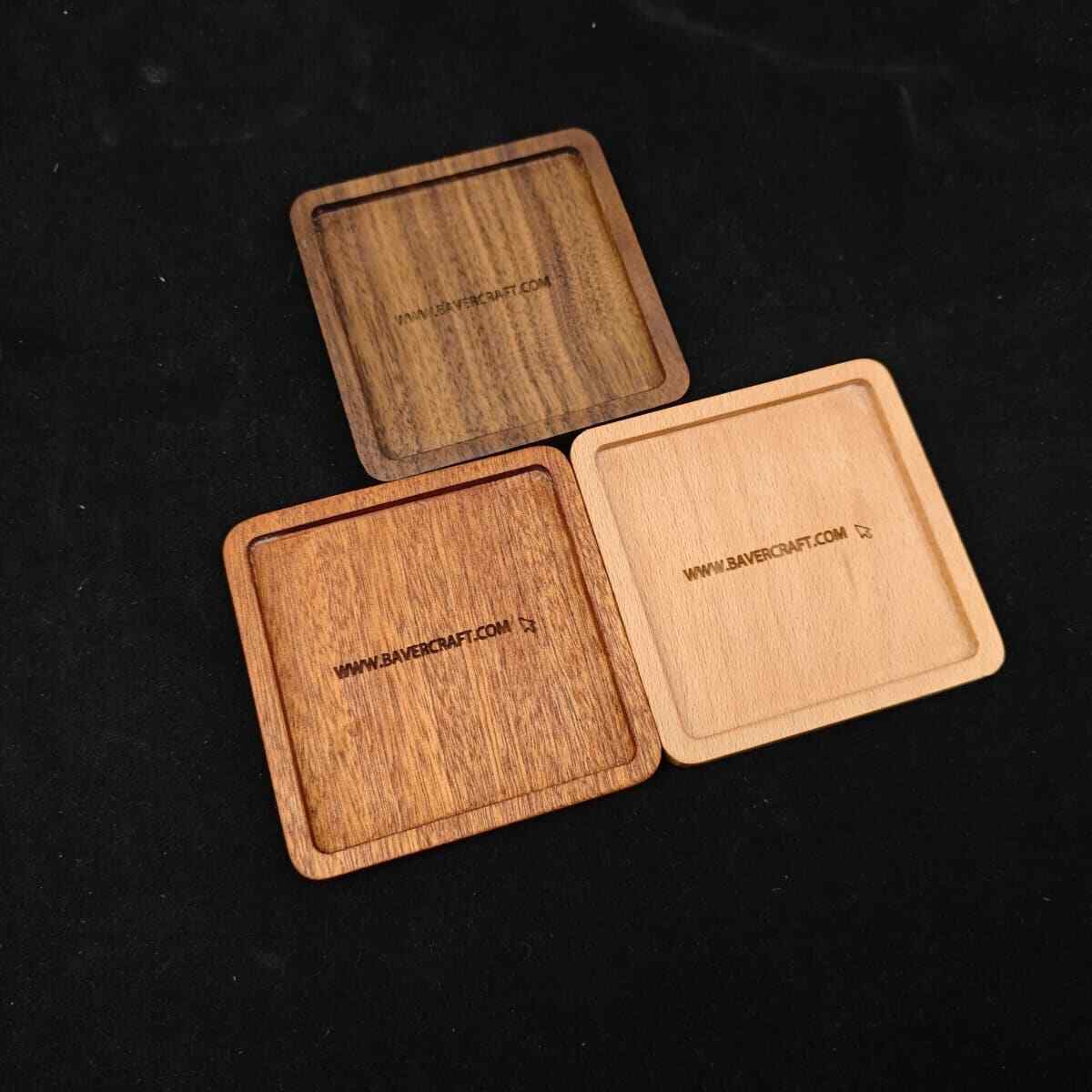 Custom Wooden Coasters Japanese Style Heat Resistant Tea Tray Mats Customizable