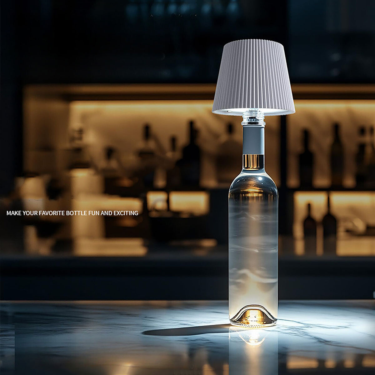 RGB Rechargeable Bottle Lamp – Stepless Dimming Color-Changing LED Table Light for Wine Bottles, Cordless Ambient Night Light for Bar, Restaurant, Home Decor, Desktop Mood Lighting