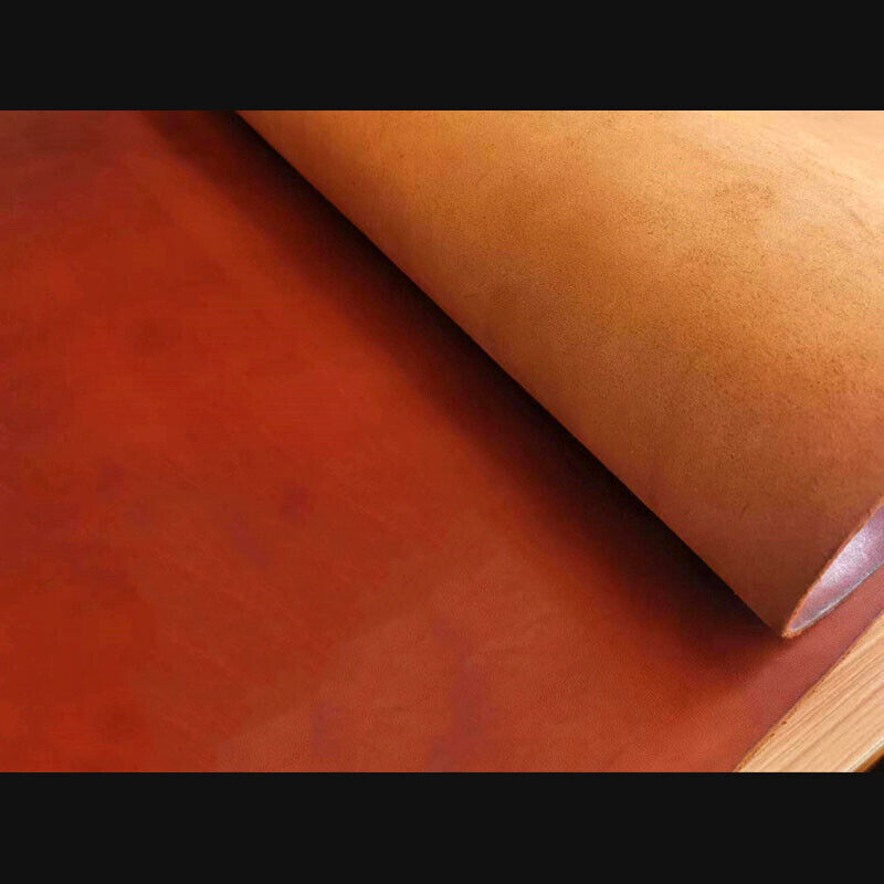 Oil Wax Veg Tanned Full Grain Leather 3.5-4.0mm for Handmade Bags Straps Belts Making Supply