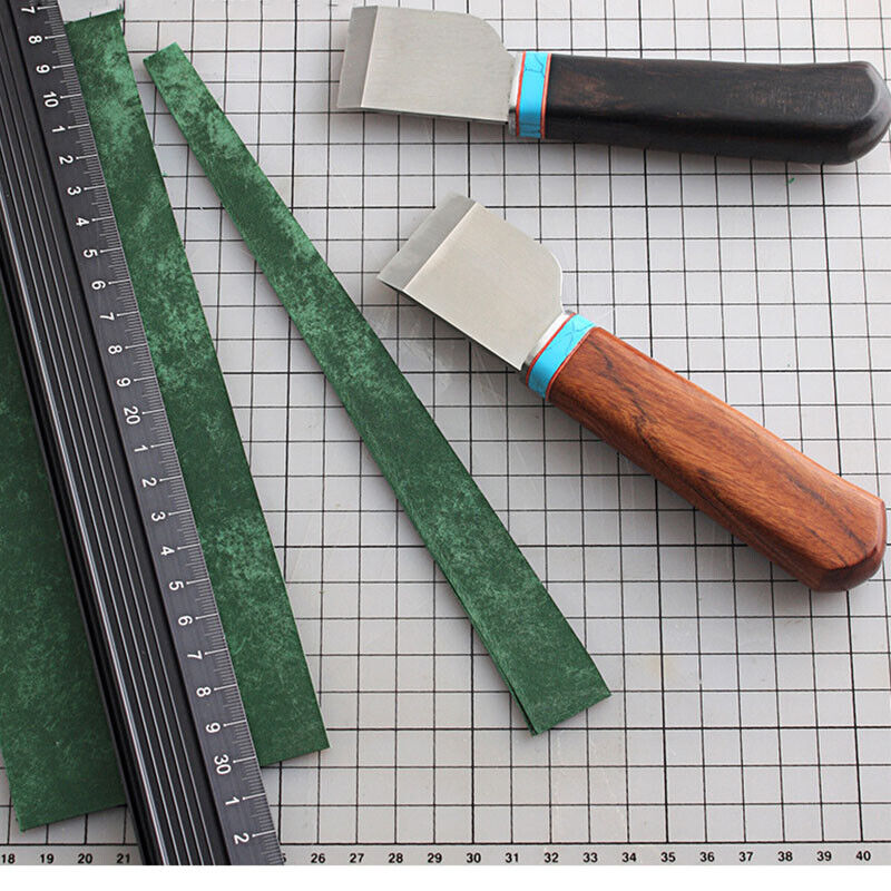 LeatherCraft Ebenholz Holz Palisander Griff Cutter Kiving Klinge Messer Schneidwerkzeug