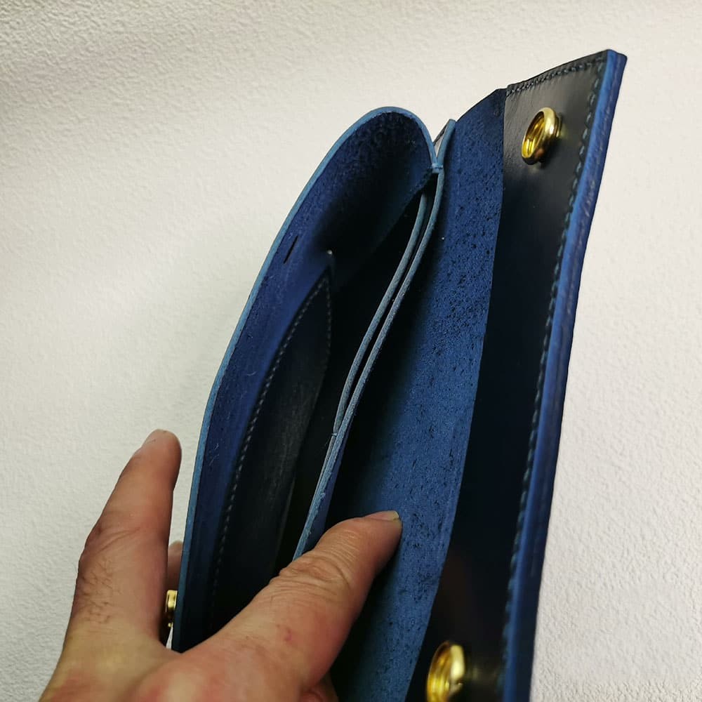 Handmade Leather Clutch Cosmetic Bag Vegetable Tanned Leather Phone Pouch