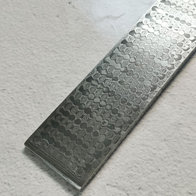 Nuevo diseño de barra de acero de Damasco en blanco para hacer cuchillas de cuchillo, material de bricolaje