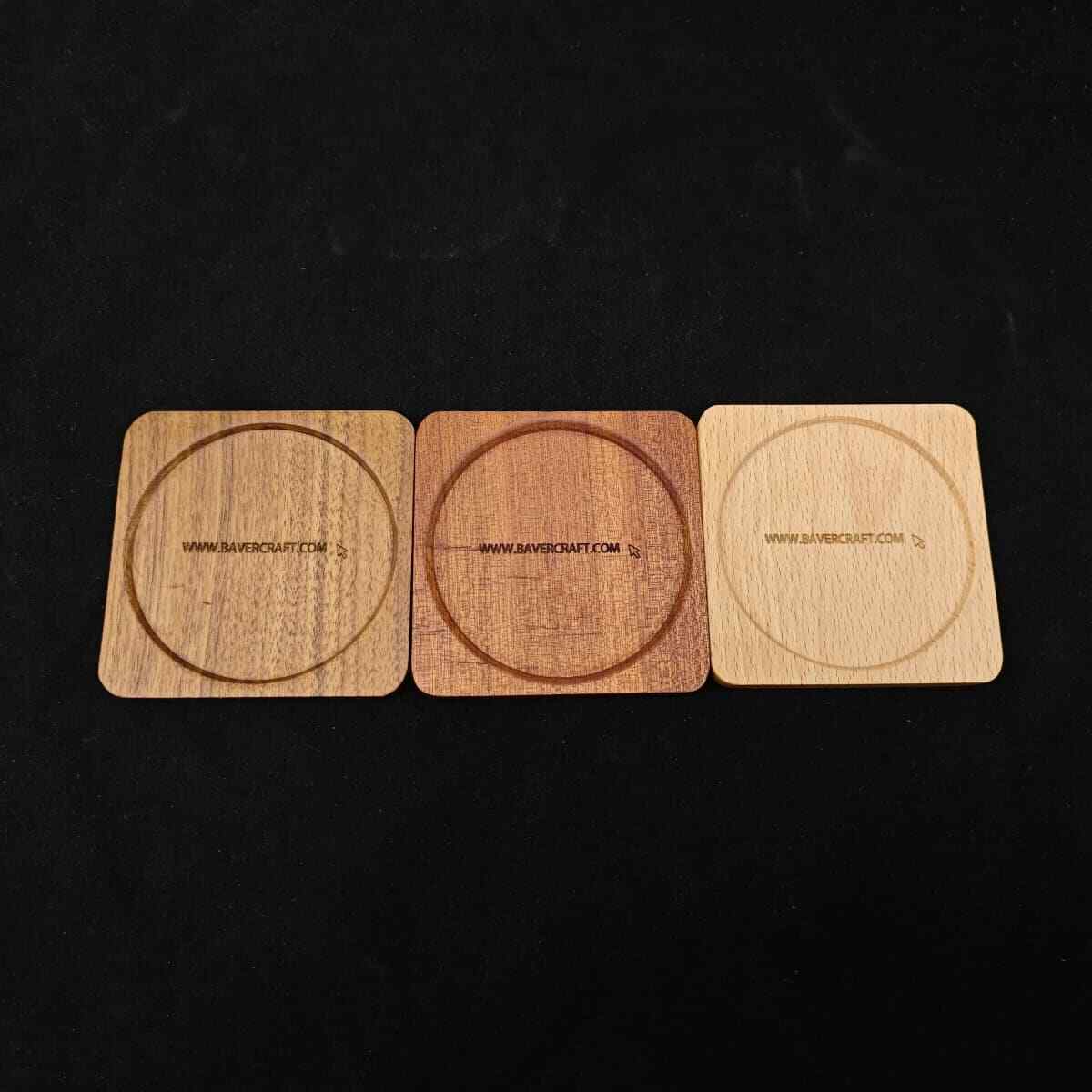 Custom Wooden Coasters Japanese Style Heat Resistant Tea Tray Mats Customizable